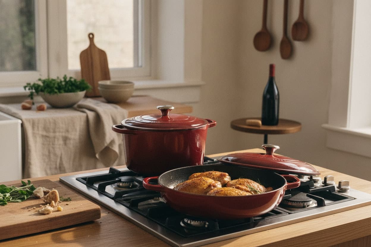 Dutch oven vs braiser: the deep pot or the wide one