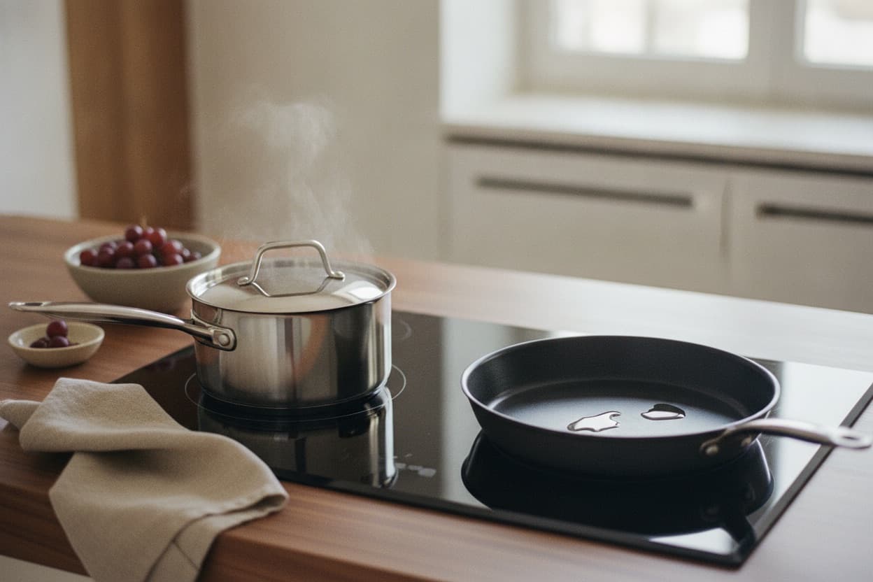 The cookware for an induction cooktop